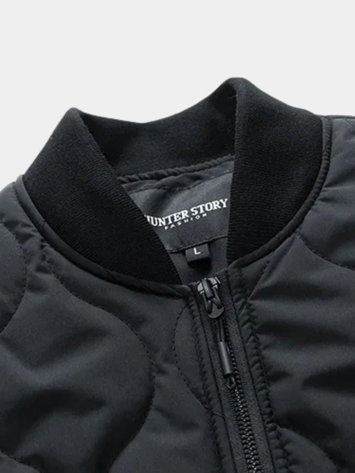 Gepolsterte Bomberjacke mit Sherpa-Ärmeln