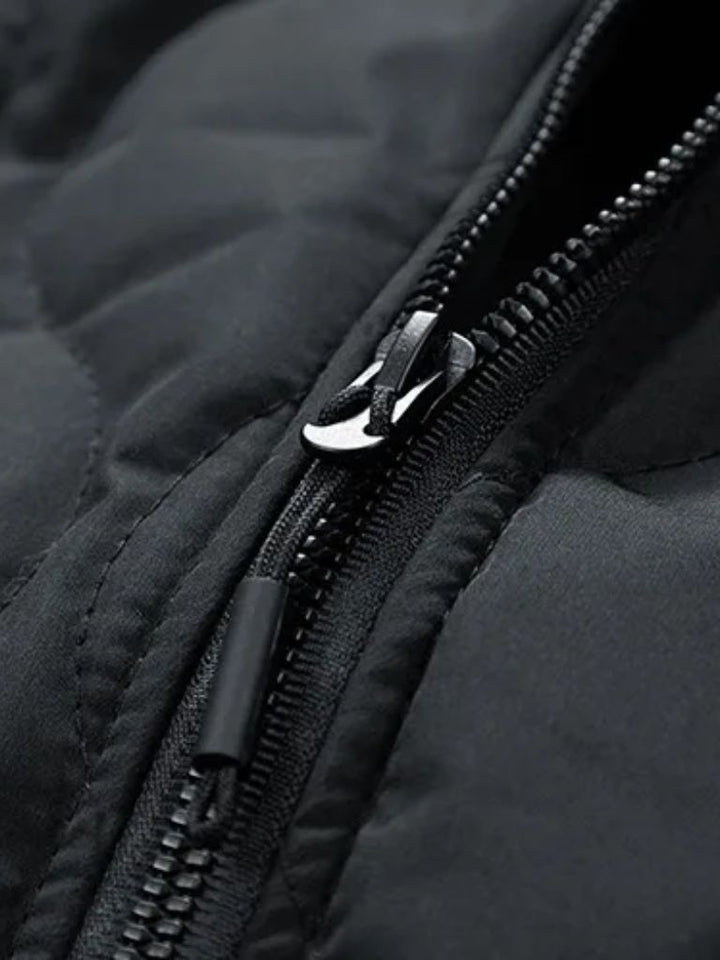 Gepolsterte Bomberjacke mit Sherpa-Ärmeln