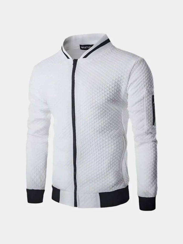 Strukturierte Casual Bomberjacke