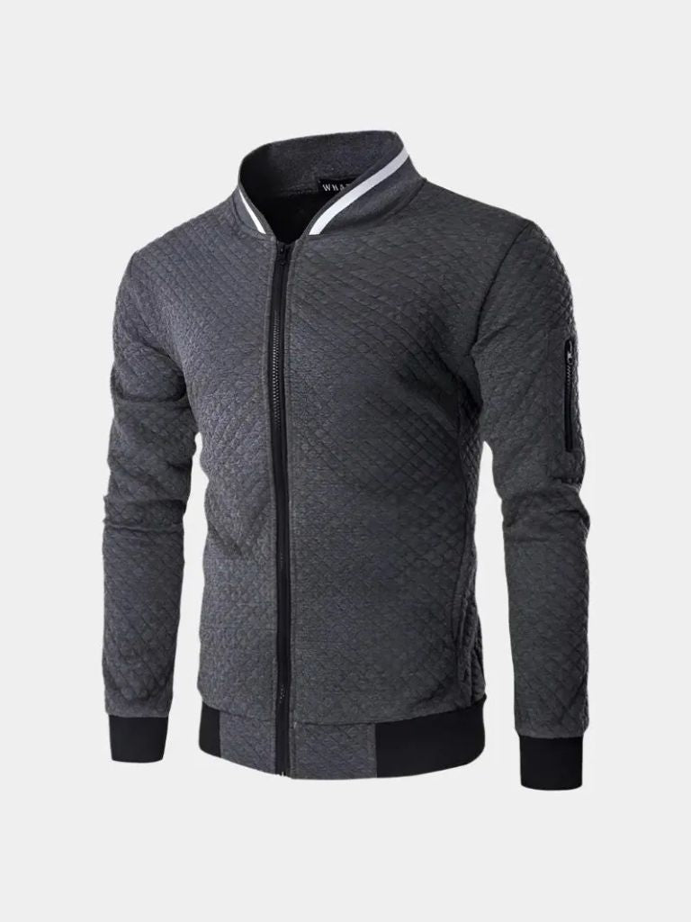 Strukturierte Casual Bomberjacke