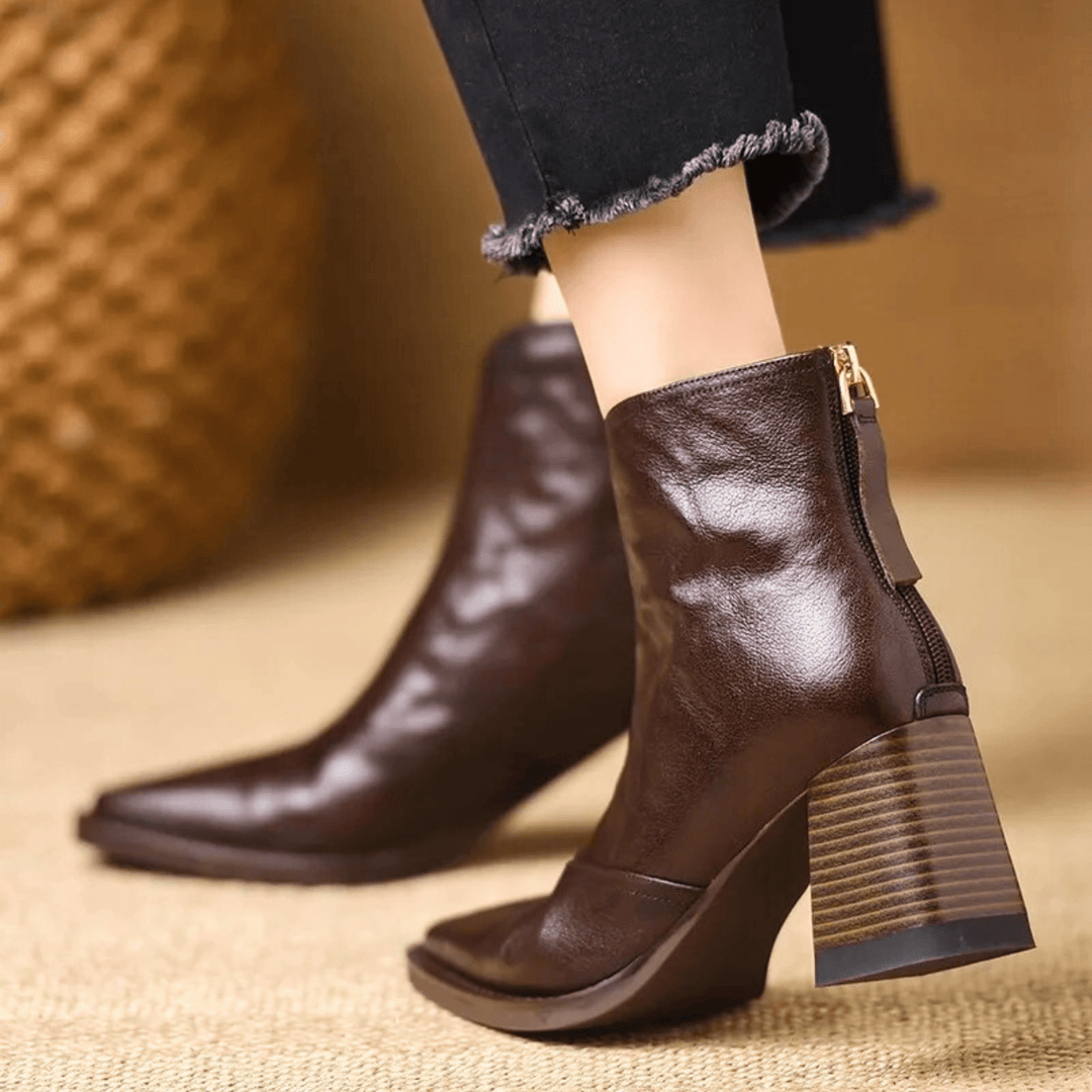 Claudia | Luxus-Stiefeletten mit mittelhohem Absatz